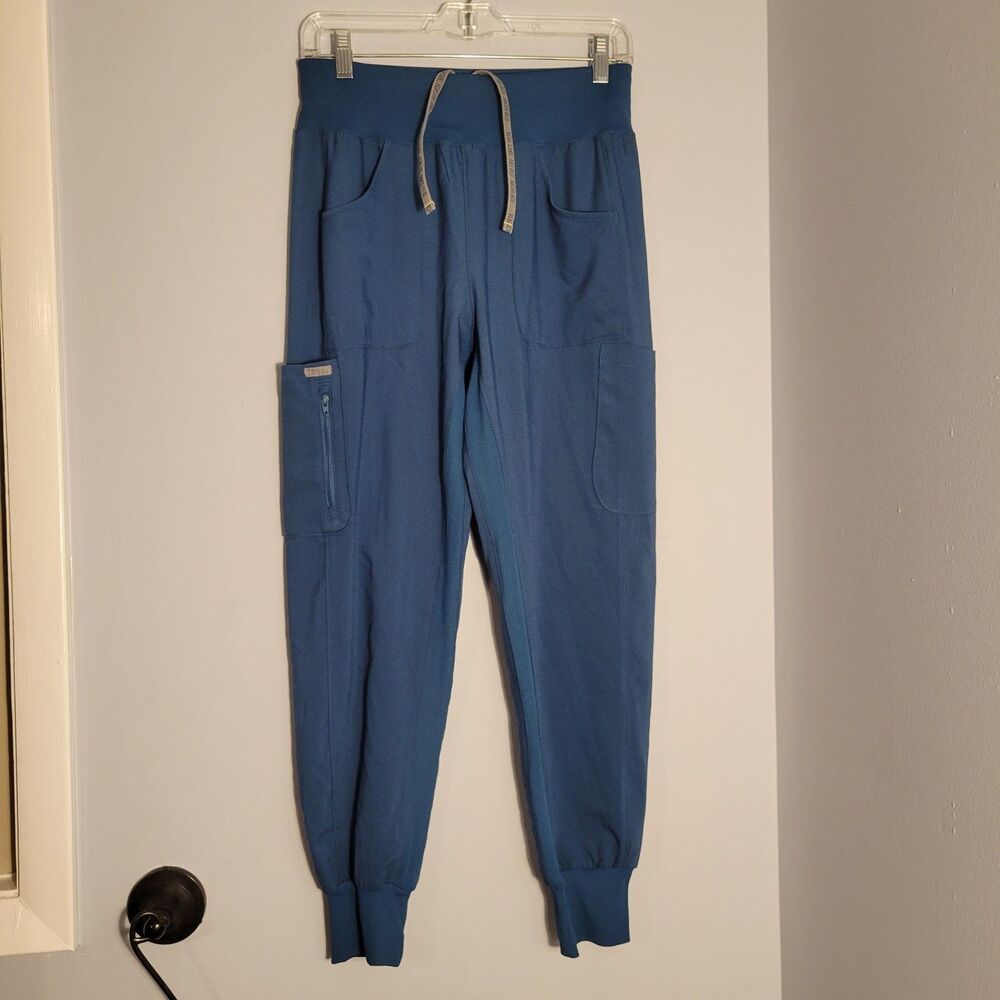 LANDAU Navy Scrubs POCKETS Pants Womens  Petite Size PS